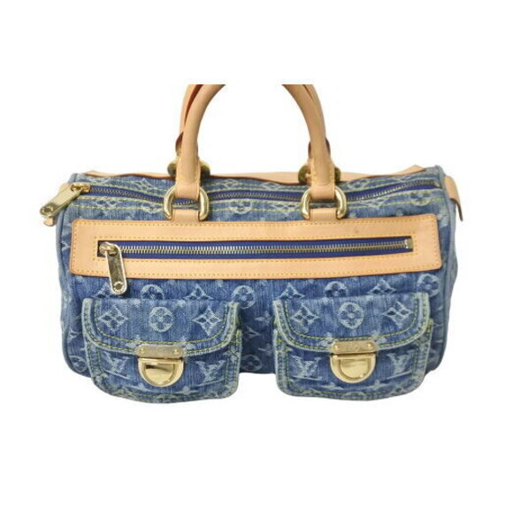Louis Vuitton Neo Speedy Monogram Denim Handbag Blue - Picture 2 of 8